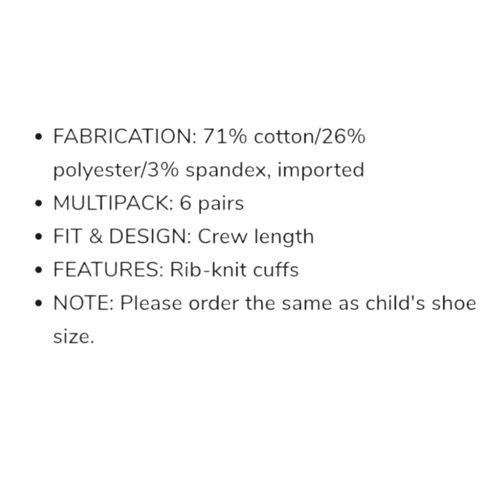 6pc Children's Place Navy Crew Socks, Size 3-6 *NWT*